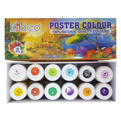 Kidco Poster Colors Set Mix Colors – Pack of 12
