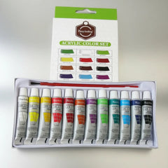 keep Smiling Acrylic Colour Tube – 12 Color Pack