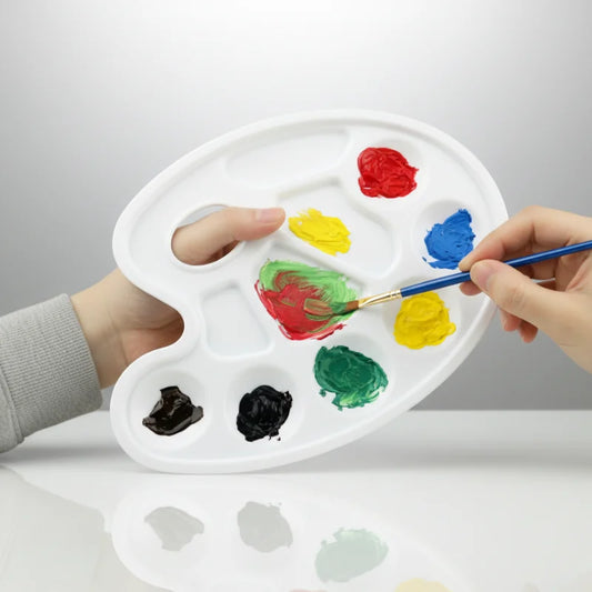 Color Mixing Palette Hand Holding