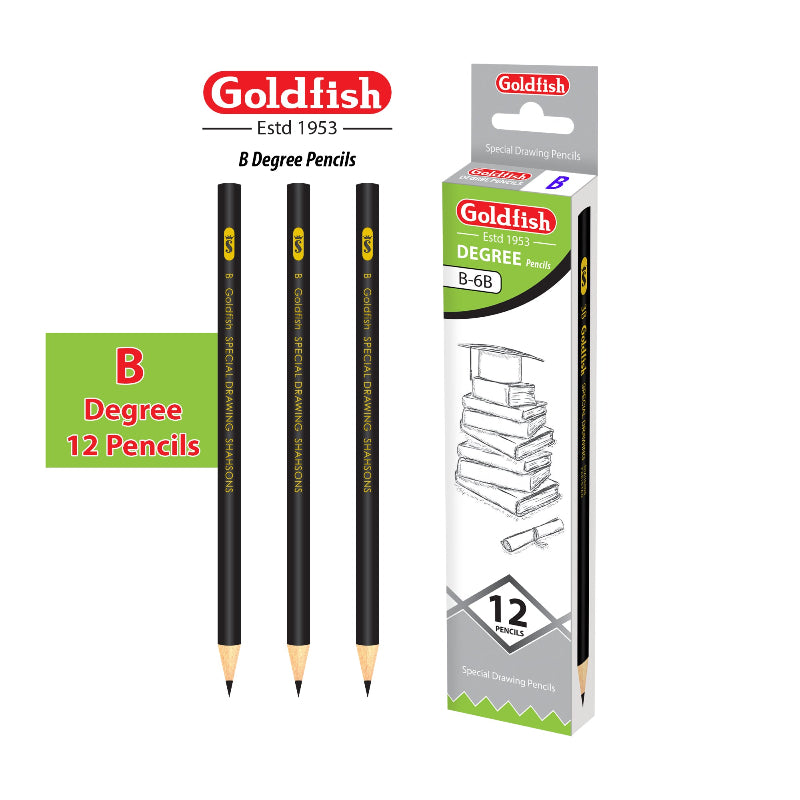 Goldfish Drawing Pencils – 2B/4B/6B (Pack of 12)