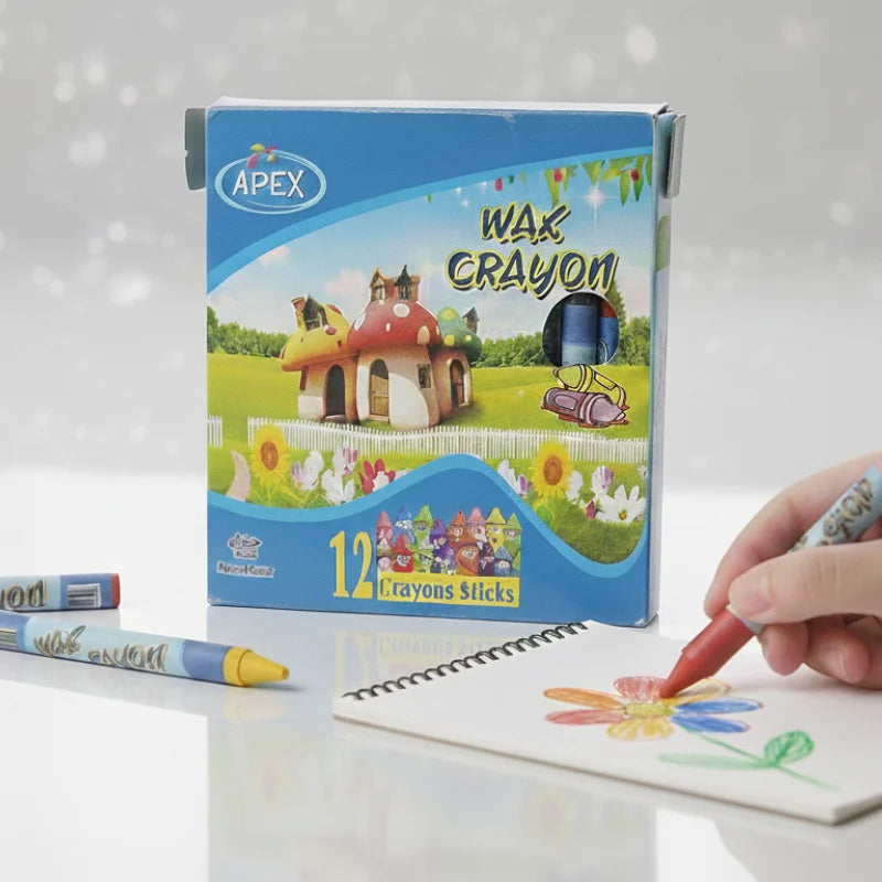 Apex Wax Crayons 12 Colours