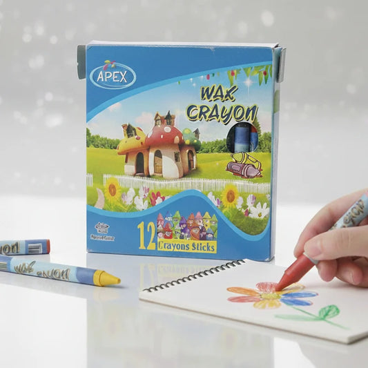 Apex Wax Crayons 12 Colours