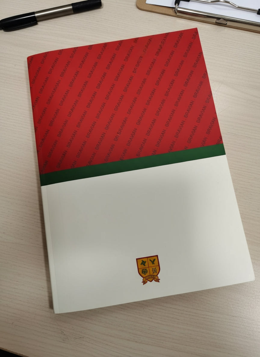 Notebook – Medium Size (50 Pages, 70gsm Paper, 250gsm Bleach Card Cover)