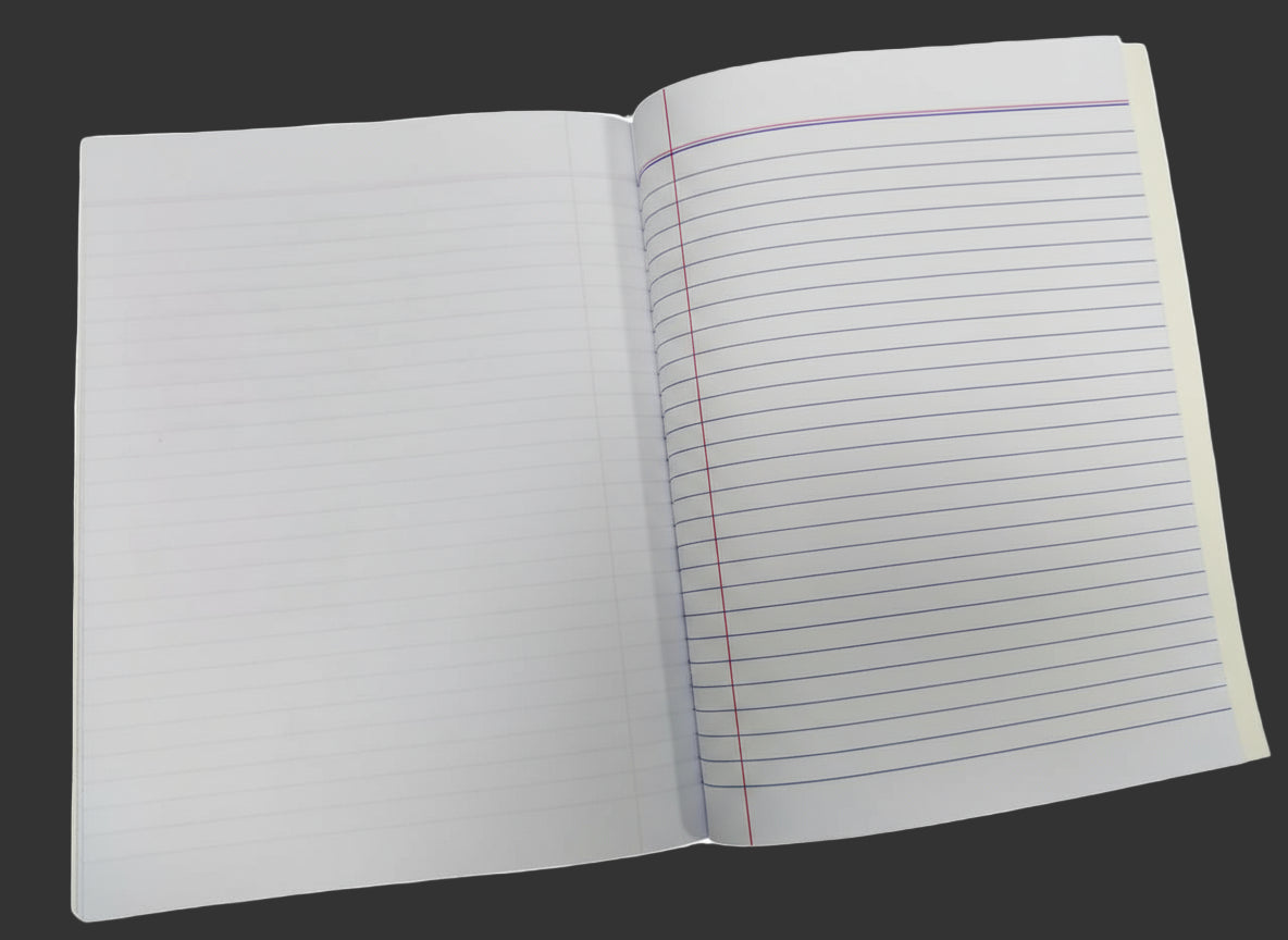 Notebook – Large Size (60 Pages, 70gsm Paper, 250gsm Bleach Card Cover)