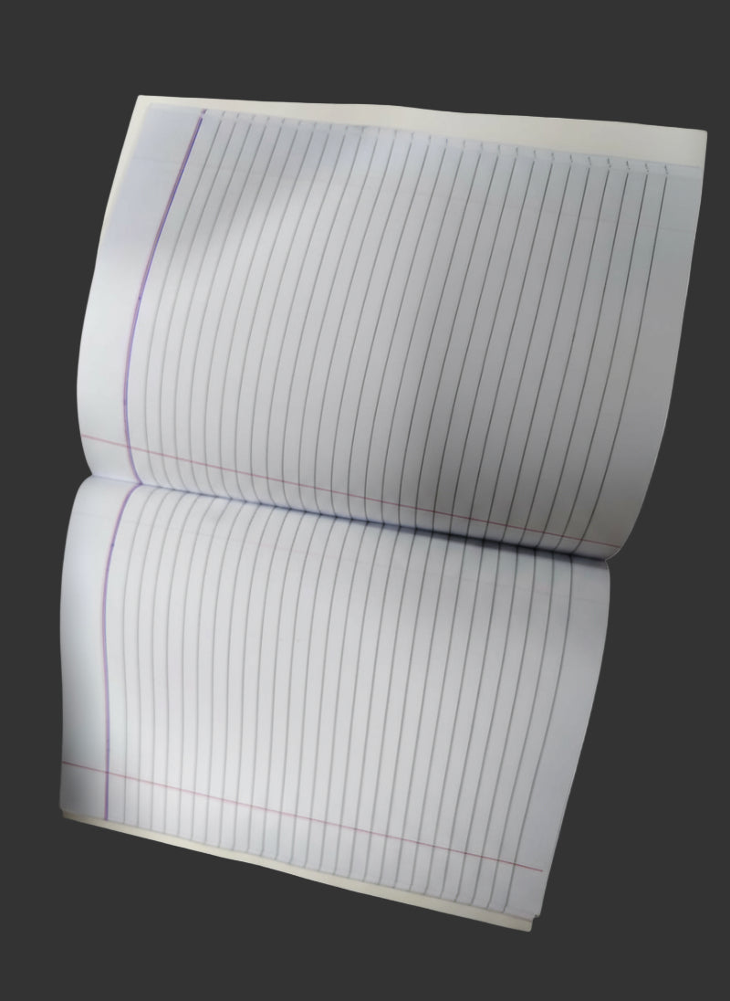 Notebook – Large Size (60 Pages, 70gsm Paper, 250gsm Bleach Card Cover)