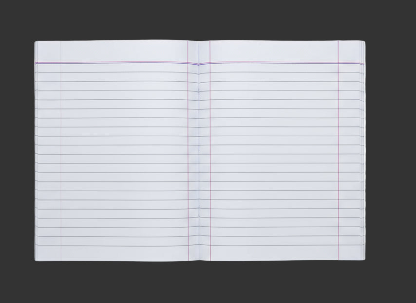 Notebook – Large Size (60 Pages, 70gsm Paper, 250gsm Bleach Card Cover)