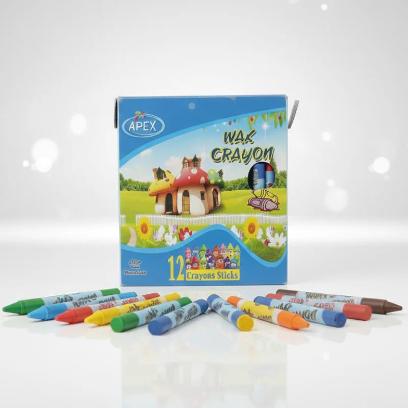 Apex Wax Crayons 12 Colours