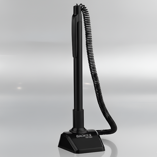 1Pc Table Holder Ball Point Pen With Holder 0.7 Mm - Blue