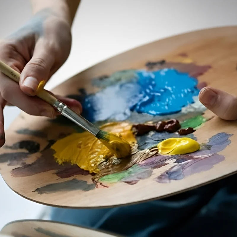 Color Mixing Palette Hand Holding